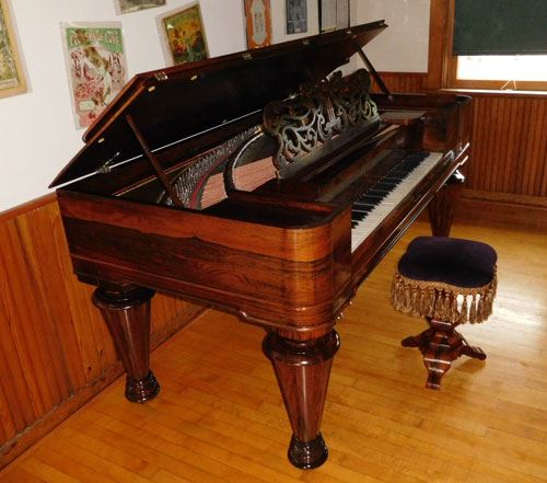 1852 W.P. Emerson Square Grand Piano at Eagle Harbor Museum