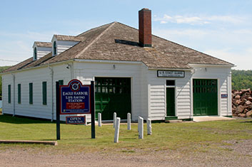 The Eagle Harbor Lifesaving Station exterior