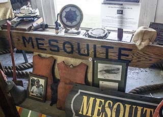 The Maritime Museum has several artifacts from the U.S.C.G. Cutter Mesquite.